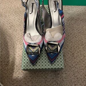 J.Renee Multicolor Chevron Heels 3.5-4 in heel